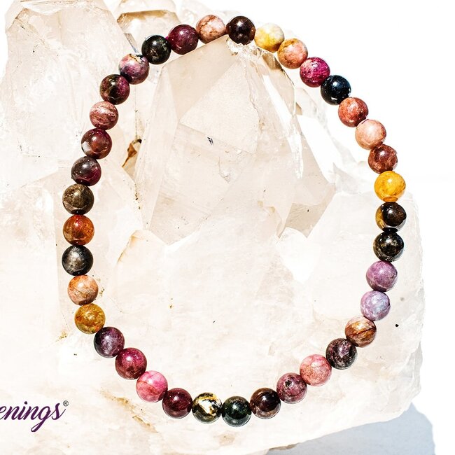 Mixed and Assorted Tourmaline Bracelets - 5 -7mm (Watermelon)
