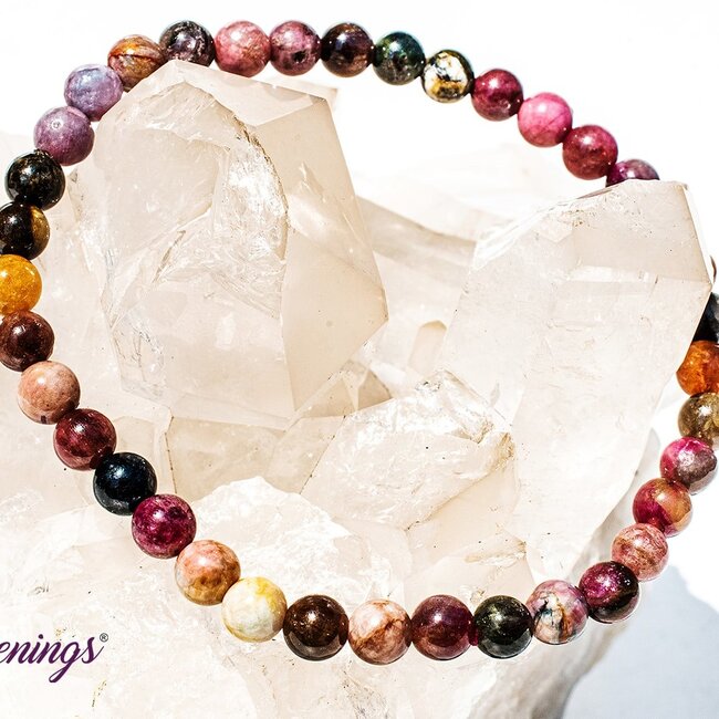 Mixed and Assorted Tourmaline Bracelets - 5 -7mm (Watermelon)