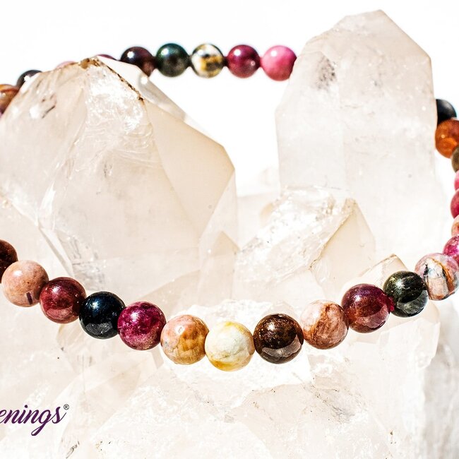 Mixed and Assorted Tourmaline Bracelets - 5 -7mm (Watermelon)