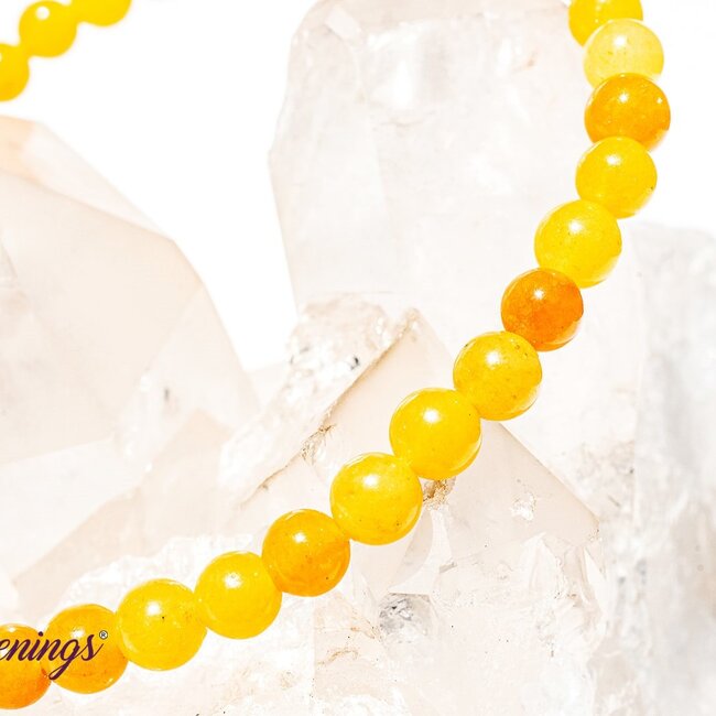 Yellow Gold Jade Bracelets - 4mm Mini Jadeite