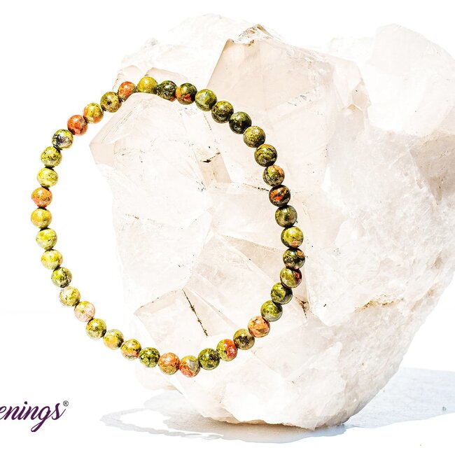 Unakite Jasper Bracelets - 4mm Mini