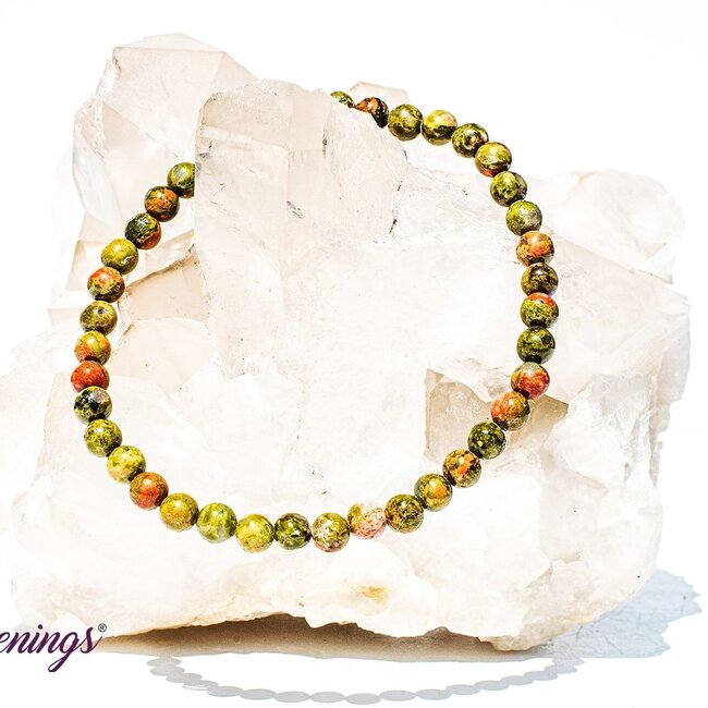Unakite Jasper Bracelets - 4mm Mini