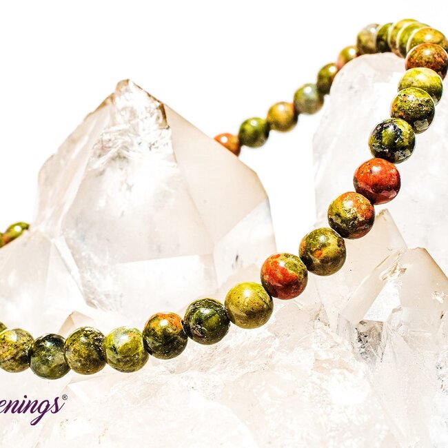 Unakite Jasper Bracelets - 4mm Mini