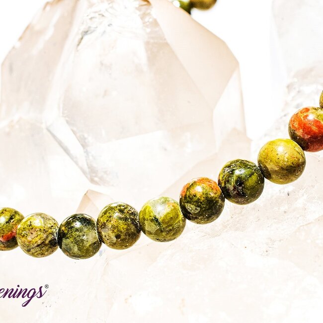 Unakite Jasper Bracelets - 4mm Mini