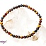 Tri Color Tiger Eye Bracelets (Gold, Red & Blue) - 4mm Mini