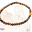 Tri Color Tiger Eye Bracelets (Gold, Red & Blue) - 4mm Mini