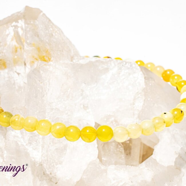 Yellow Gold Opal Bracelets - 4mm