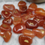 Carnelian Runes Set (Mini) - Velvet Bag Divination Tool Elder Futhark Casting Nordic