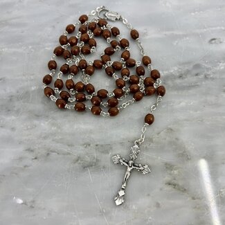 Red Beaded Wooden Rosary