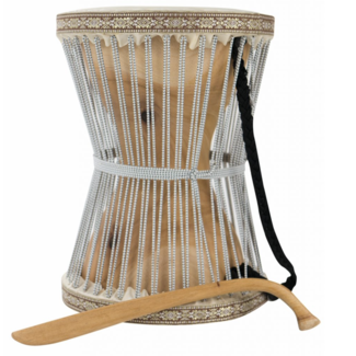 Double Sided Hand Drum Djembes - 7" Diameter - Meinl Percussion Talking Drum - Large