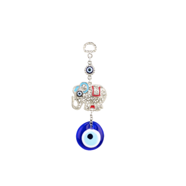 Evil Eye Elephant Hanging Wall Decor - 6"
