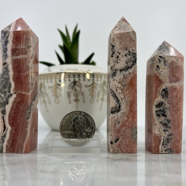 Rhodochrosite Obelisk Tower Generator - Medium (3 - 4")