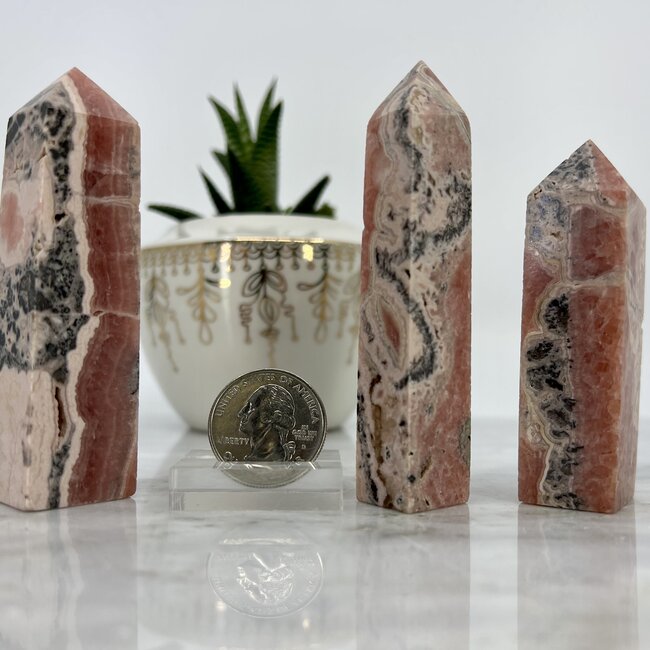 Rhodochrosite Obelisk Tower Generator - Medium (3 - 4")