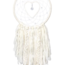 Heart Handwoven White Wool Dreamcatcher - 12" Diameter