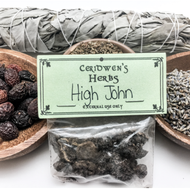 High John Herbs Packet - .50 oz Ceridwen's Candle Magic  High John the Conqueror Jalap Root