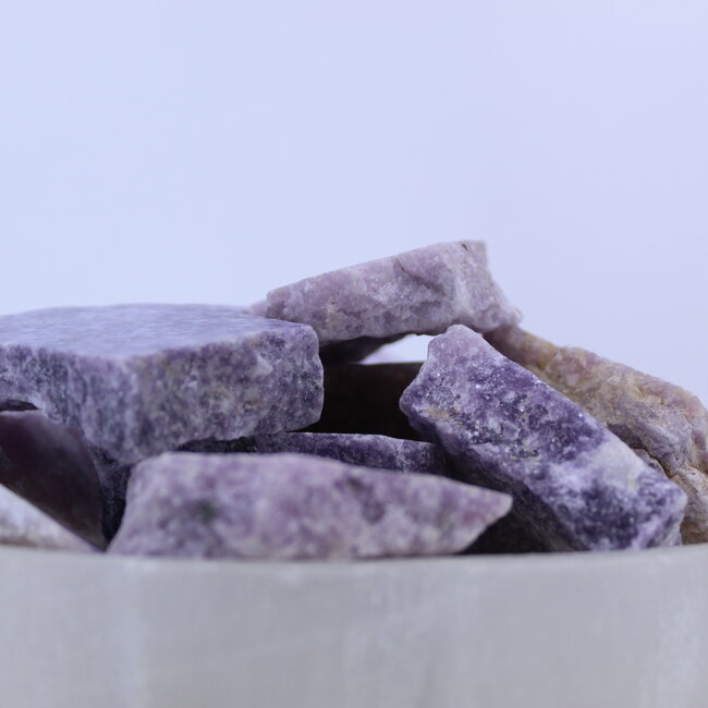 Lepidolite (Purple Mica) Slabs (One Side Polished) Slices Flats - 2"