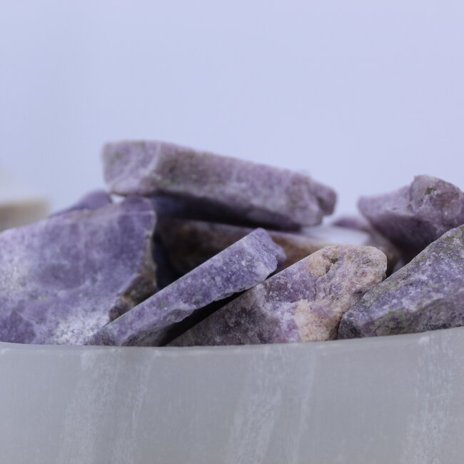 Lepidolite (Purple Mica) Slabs (One Side Polished) Slices Flats - 2"