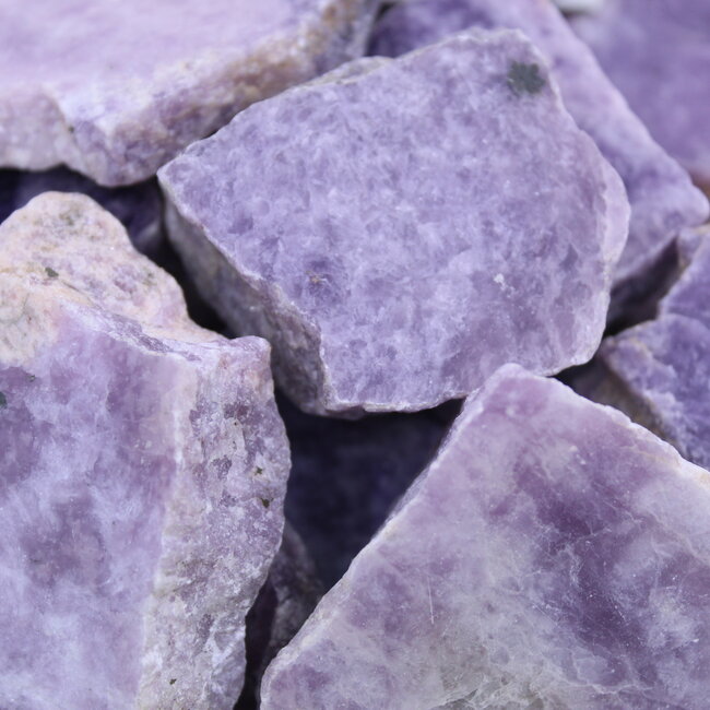 Lepidolite (Purple Mica) Slabs (One Side Polished) Slices Flats - 2"