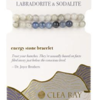 Labradorite & Sodalite (Intuition & Truth) Two Stone Bracelet-4mm