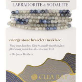 Labradorite & Sodalite (Intuition & Truth) Wrap Bracelet/Necklace 4mm