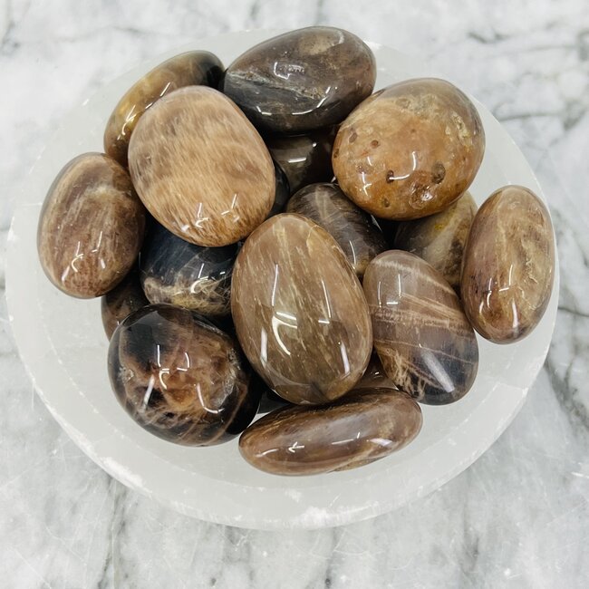 Black Sunstone (Heliolite) - Tumbled