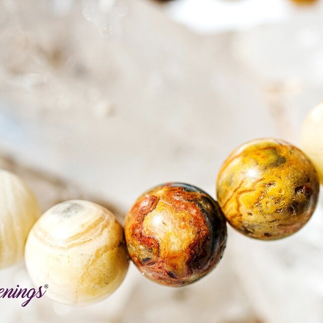 Crazy Lace Agate Bracelets - 8mm