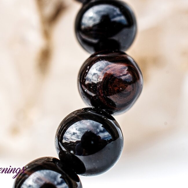 Black Agate Bracelets - 6 - 8mm