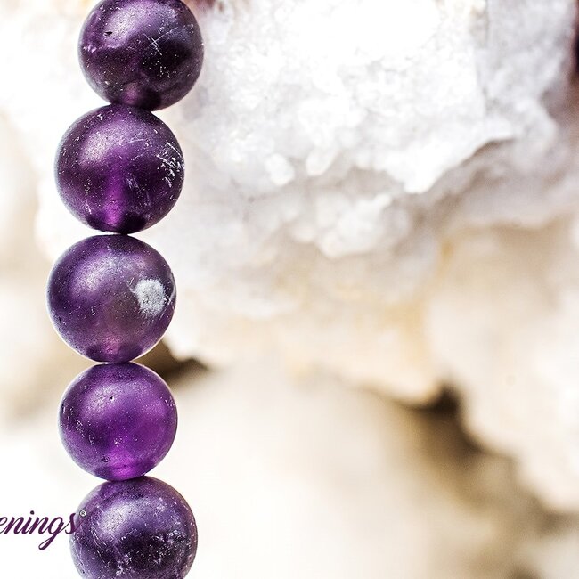 Amethyst (Matte) Bracelets - 8mm