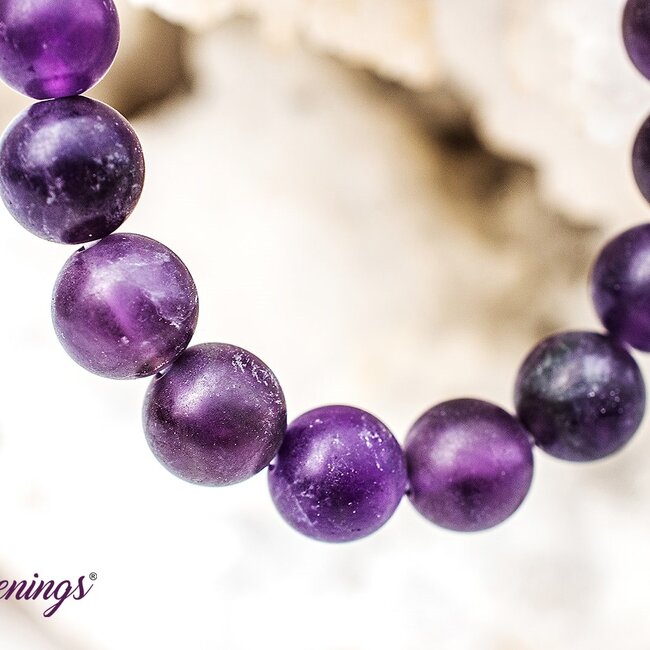Amethyst (Matte) Bracelets - 8mm