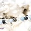 Black Labradorite (Larvikite), Angelite & Clear Quartz Bracelet- 6mm