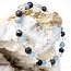 Black Labradorite (Larvikite), Angelite & Clear Quartz Bracelets - 6mm