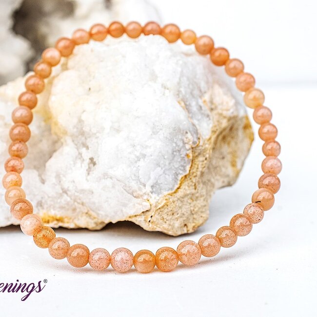 Peach Moonstone Bracelets - 4mm