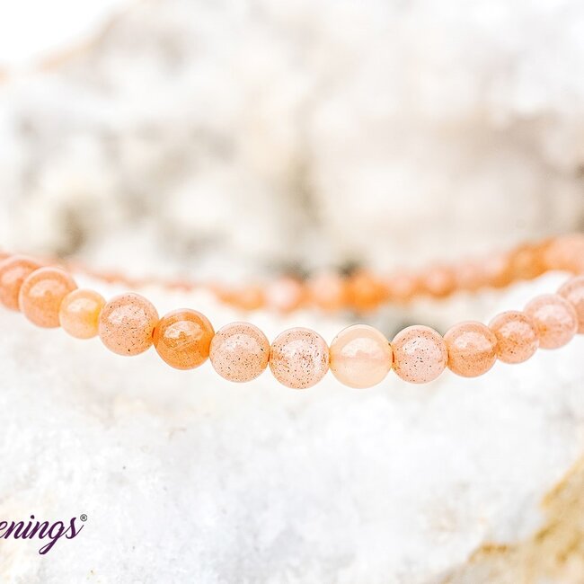 Peach Moonstone Bracelets - 4mm