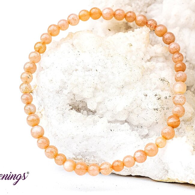 Peach Moonstone Bracelets - 4mm