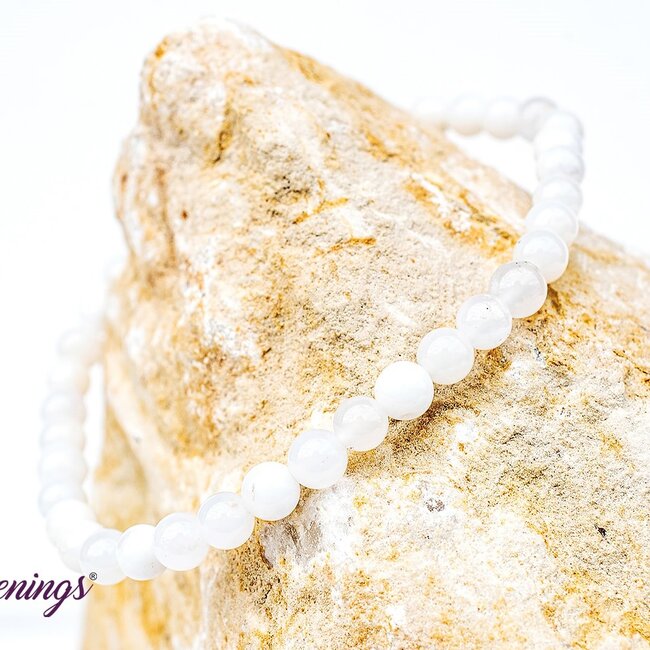 White Opal Bracelets -  4mm Mini