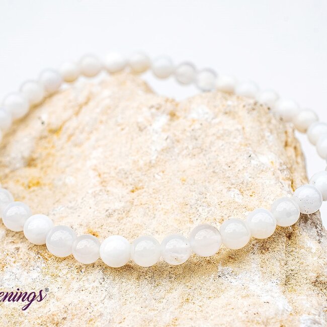 White Opal Bracelets -  4mm Mini