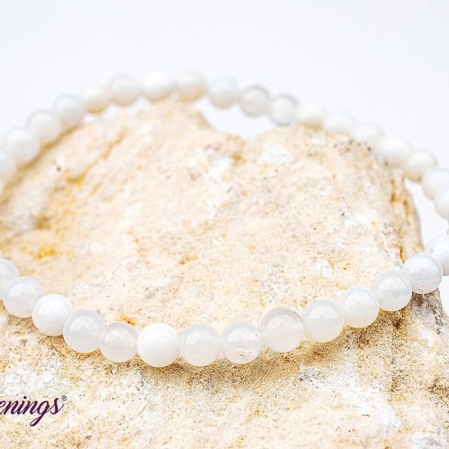 White Opal Bracelets -  4mm Mini