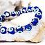 Evil Eye Bracelets - Dark Blue Elastic Stretchy Protection Silver Rhinestones