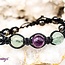 Rainbow Fluorite & Hematite Bracelets - Shamballa Paracord Parachute - Adjustable