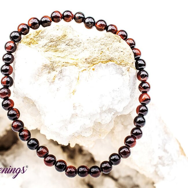 Red Tigers Eye Bracelets - 4mm Mini