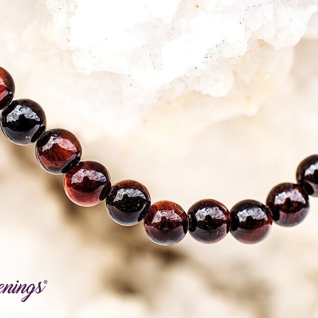 Red Tigers Eye Bracelets - 4mm Mini