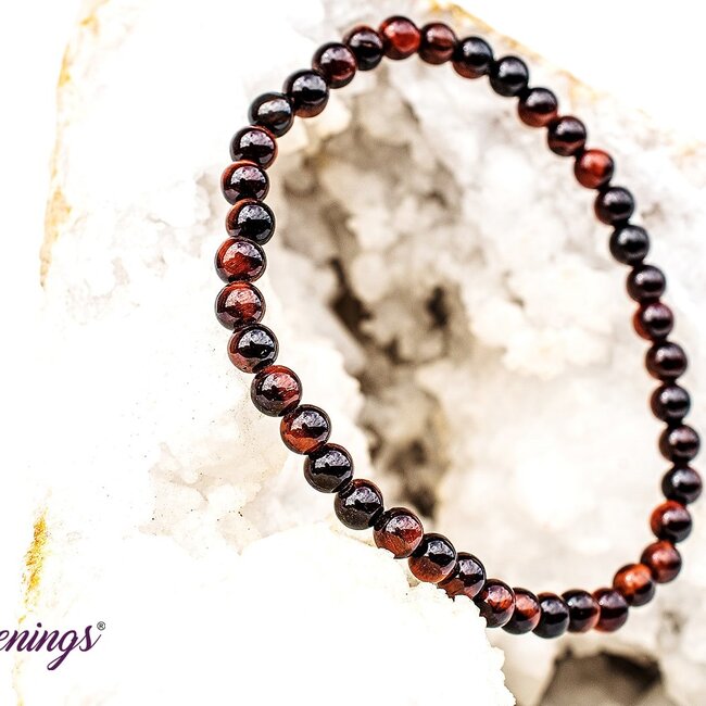 Red Tigers Eye Bracelets - 4mm Mini