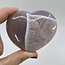 Natural Grey Agate Heart- Large (3")