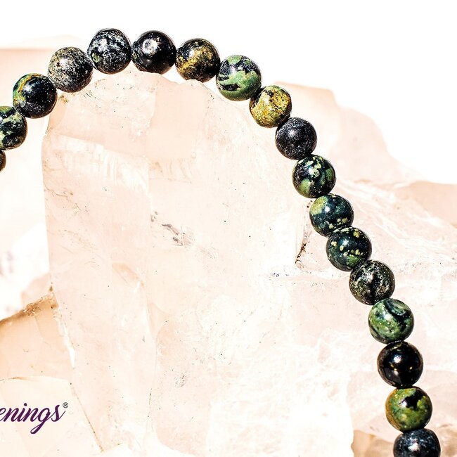 Crocodile (Kambaba) Jasper (Green Stromatolite) Bracelets - 4mm Mini