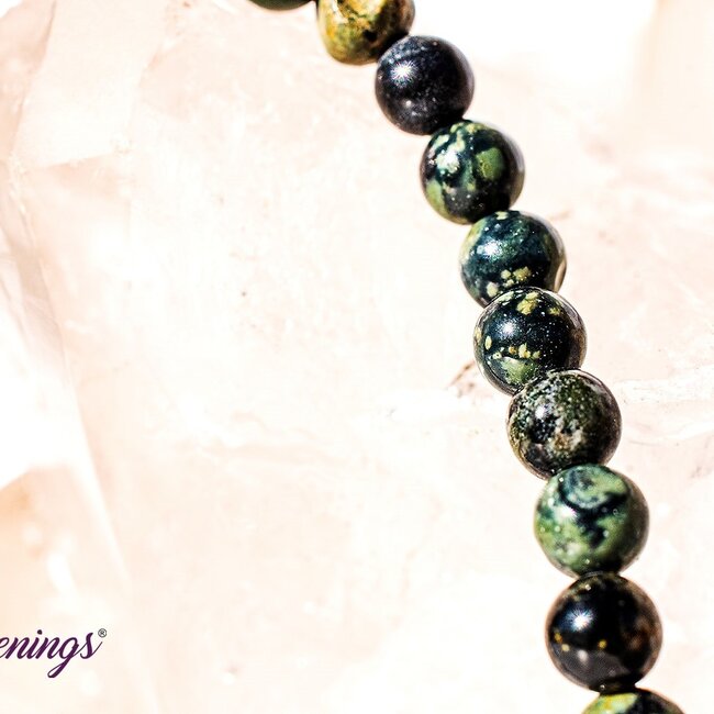 Crocodile (Kambaba) Jasper (Green Stromatolite) Bracelets - 4mm Mini