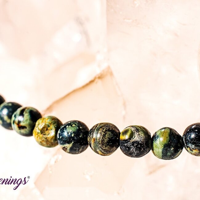 Crocodile (Kambaba) Jasper (Green Stromatolite) Bracelets - 4mm Mini