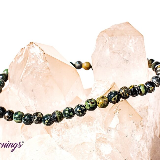 Crocodile (Kambaba) Jasper (Green Stromatolite) Bracelets - 4mm Mini