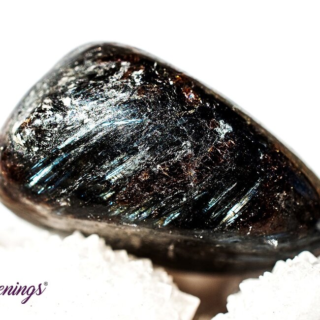 Arfvedsonite (Fireworks Stone) - Tumbled