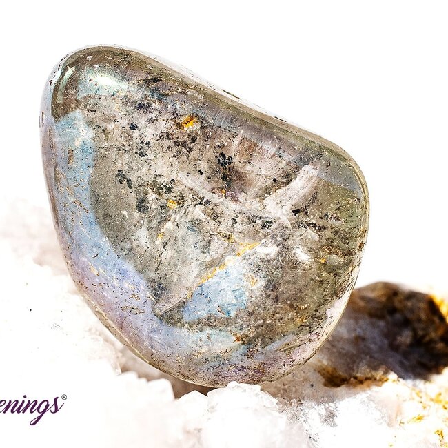 Rainbow (Titanium) Blue Aura Clear Quartz - Tumbled