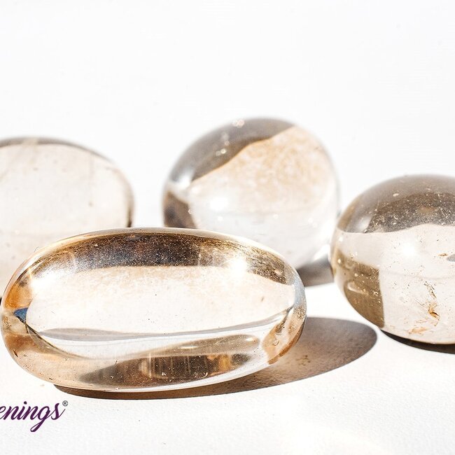 Orange (Sunset) Aura Clear (Crystal) Quartz - Tumbled